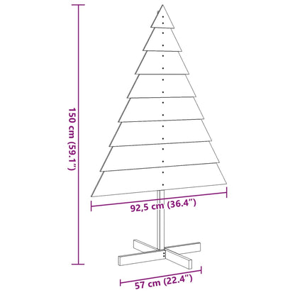 Wooden Christmas Tree for Decoration 150 cm Solid Wood