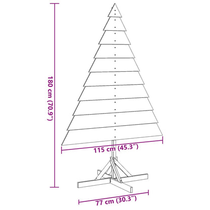 Wooden Christmas Tree for Decoration 180 cm Solid Wood