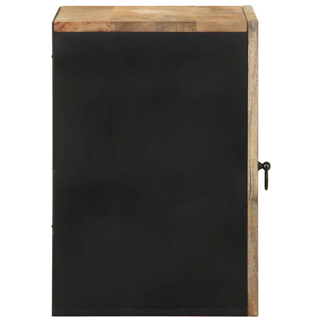 Bathroom Hanging Cabinet Black 38x33.5x48 cm Solid Wood Mango