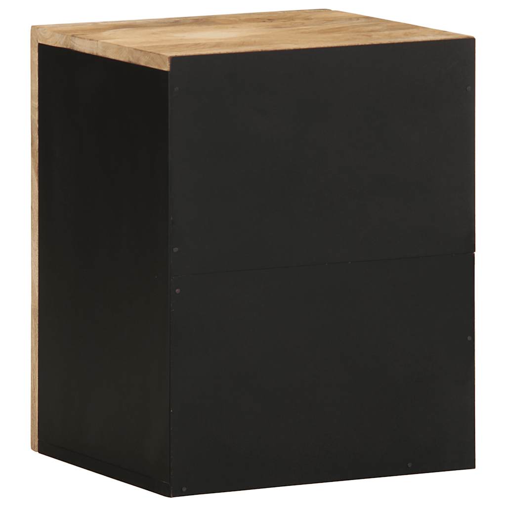 Bathroom Hanging Cabinet Black 38x33.5x48 cm Solid Wood Mango