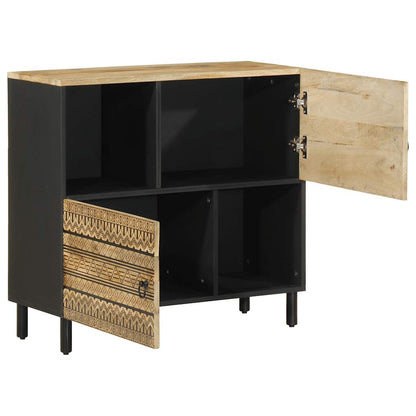 Sideboard 80x33.5x75 cm Solid Rough Wood Mango