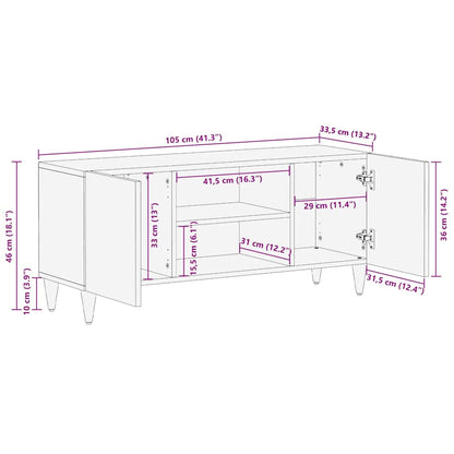 TV Cabinet 105x33.5x46 cm Solid Wood Mango