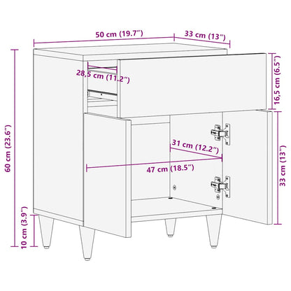 Bedside Cabinet 50x33x60 cm Solid Wood Mango