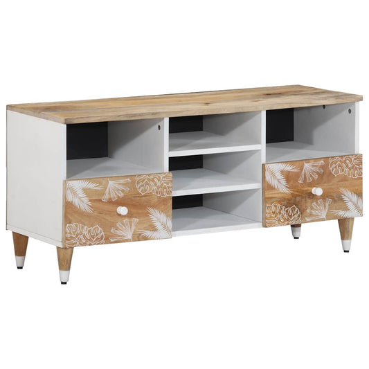 TV Cabinet 100x33.5x46 cm Solid Wood Mango