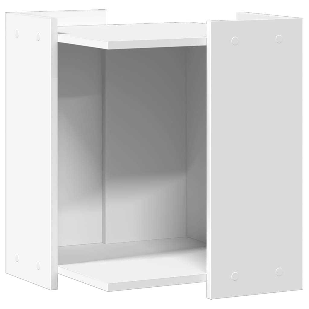 Cat Litter Box Enclosure White 42x42x51 cm Engineered Wood