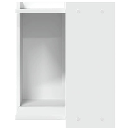 Cat Litter Box Enclosure White 42x42x51 cm Engineered Wood