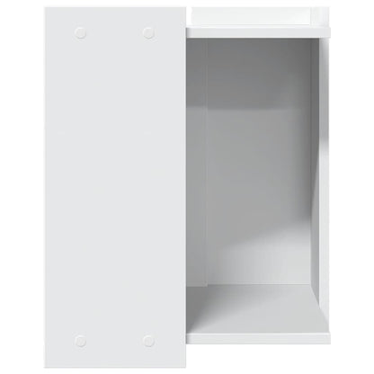 Cat Litter Box Enclosure White 42x42x51 cm Engineered Wood