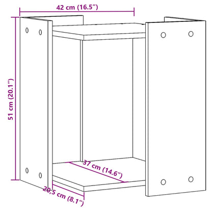 Cat Litter Box Enclosure White 42x42x51 cm Engineered Wood