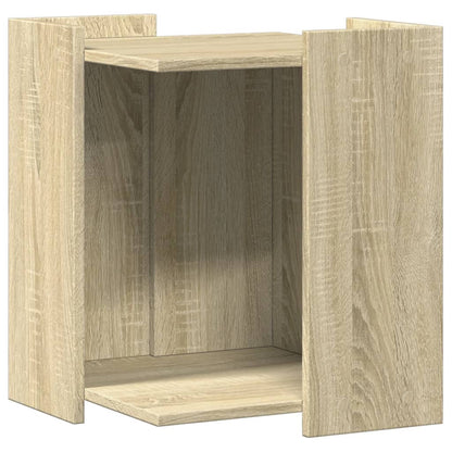 Cat Litter Box Enclosure Sonoma Oak 42x42x51 cm Engineered Wood