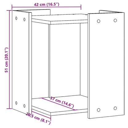 Cat Litter Box Enclosure Sonoma Oak 42x42x51 cm Engineered Wood