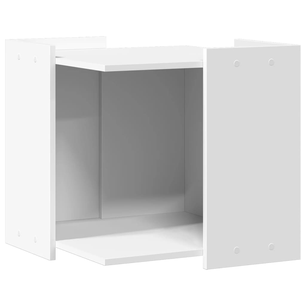 Cat Litter Box Enclosure White 53x53x51 cm Engineered Wood