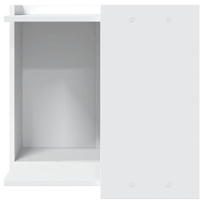 Cat Litter Box Enclosure White 53x53x51 cm Engineered Wood