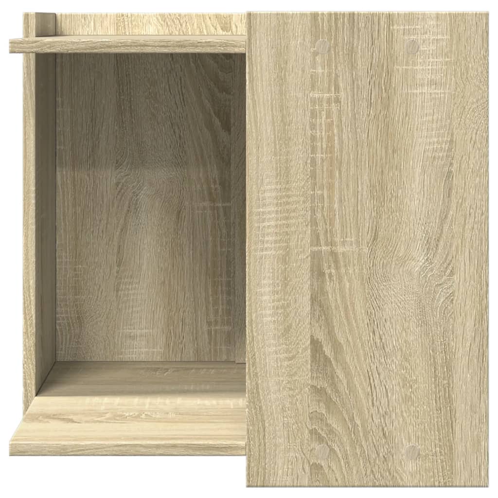 Cat Litter Box Enclosure Sonoma Oak 53x53x51 cm Engineered Wood