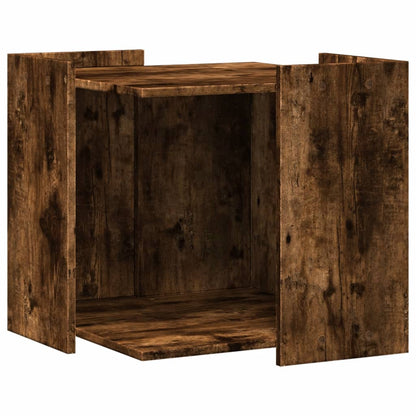 Cat Litter Box Enclosure Smoked Oak 53x53x51 cm Engineered Wood