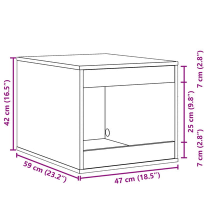 Cat Litter Box Enclosure Sonoma Oak 47x59x42 cm Engineered Wood