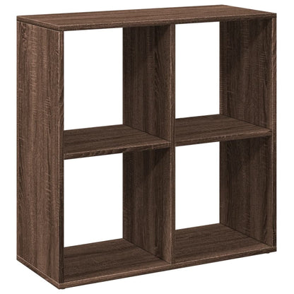 Room Divider Bookcase Brown Oak 69.5x29x69.5 cm Engineered Wood