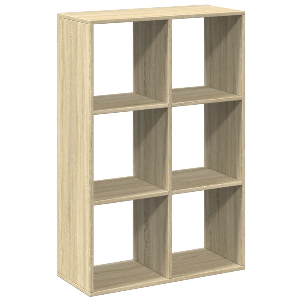 Room Divider Bookcase Sonoma Oak 69.5x29x103.5 cm Engineered Wood