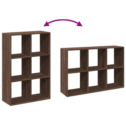 Room Divider Bookcase Brown Oak 69.5x29x103.5 cm Engineered Wood