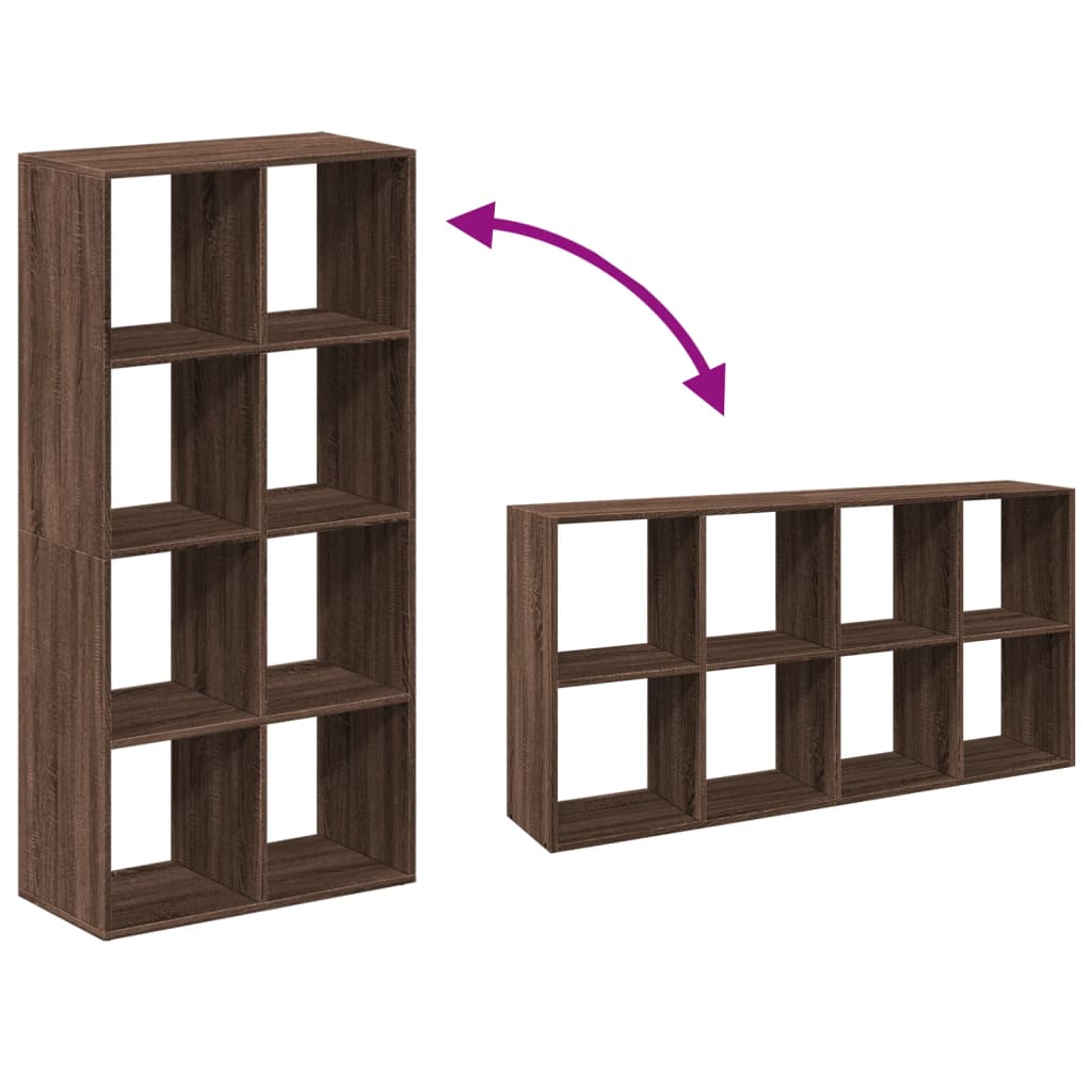 Room Divider Bookcase Brown Oak 69.5x29x137.5 cm Engineered Wood