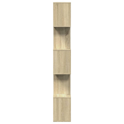 Room Divider Bookcase 5-Tier Sonoma Oak 70x24x161 cm Engineered Wood