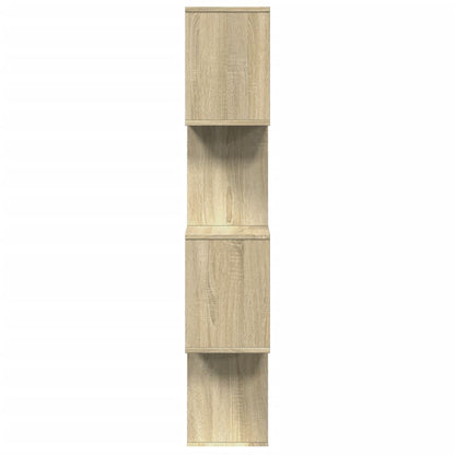 Room Divider Bookcase 4-Tier Sonoma Oak 70x24x129 cm Engineered Wood