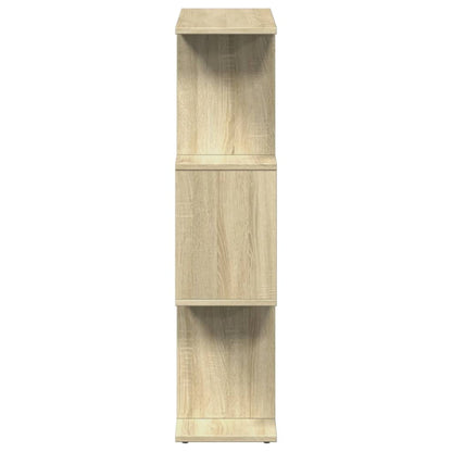 Room Divider Bookcase 3-Tier Sonoma Oak 70x24x97 cm Engineered Wood