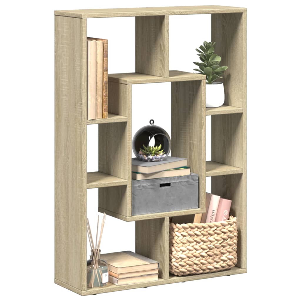 Bookcase Sonoma Oak 63x20x90 cm Engineered Wood