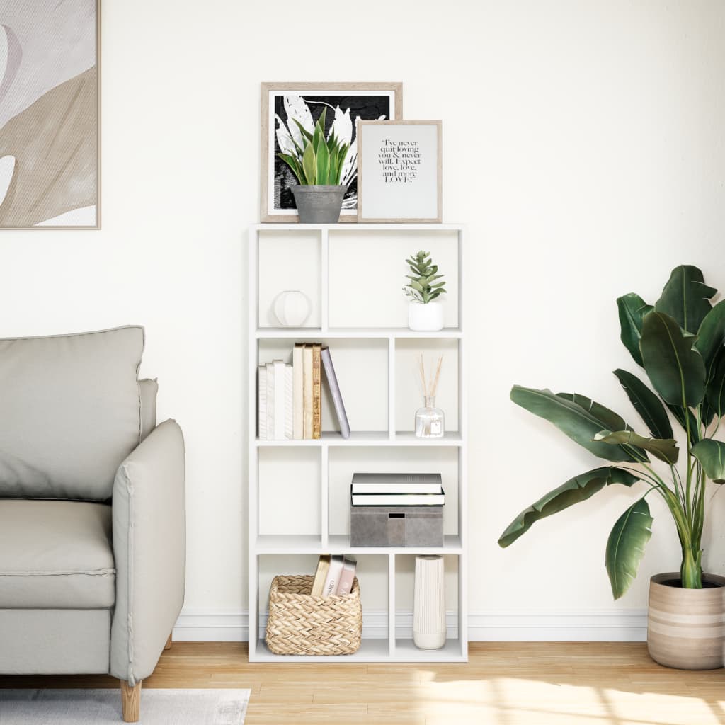 Bookcase White 60x20x120 cm Engineered Wood