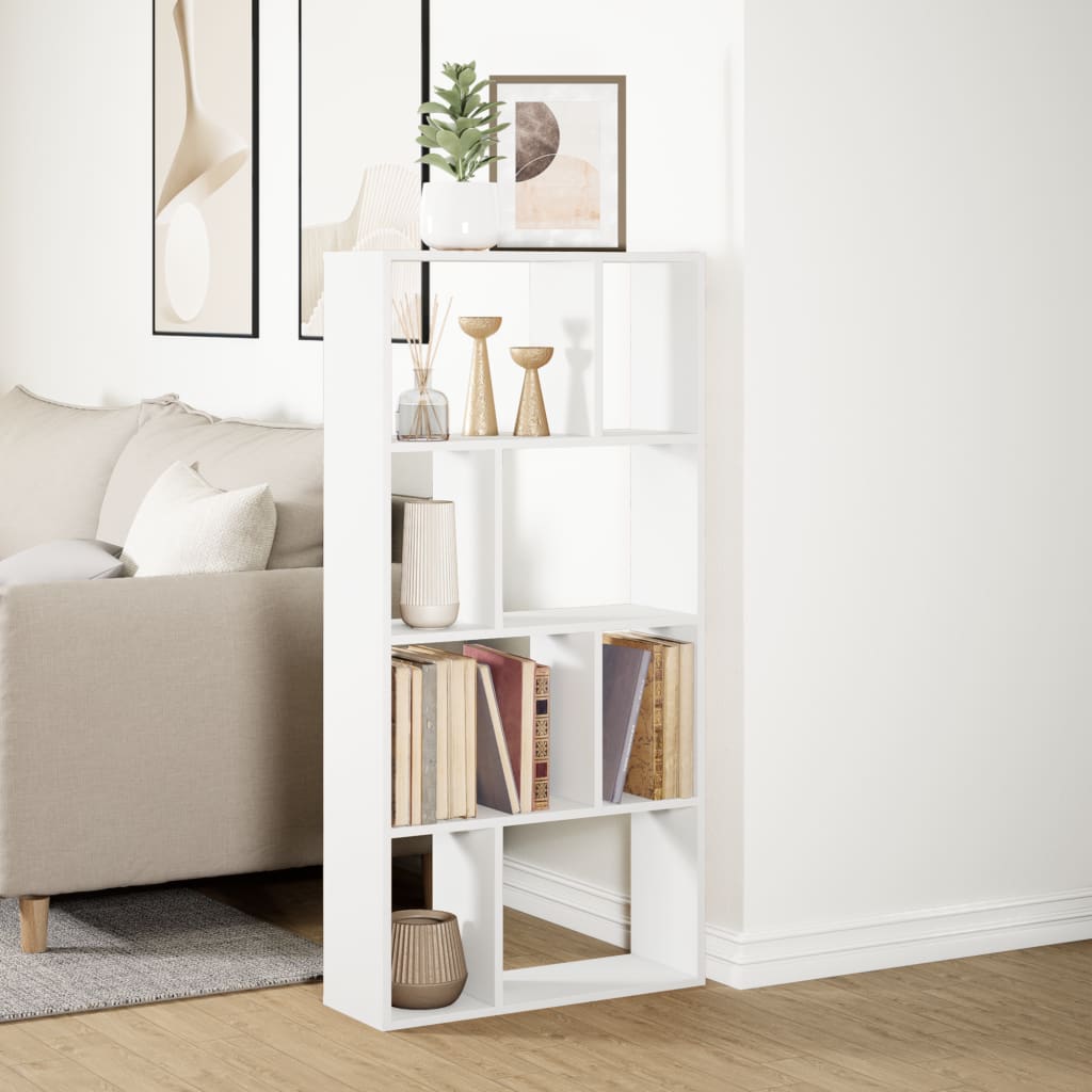 Bookcase White 60x20x120 cm Engineered Wood