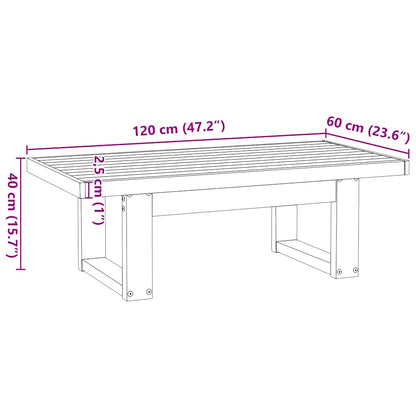 Coffee Table NOAIN U-Shaped Legs 120x60x40 cm Solid Wood Pine