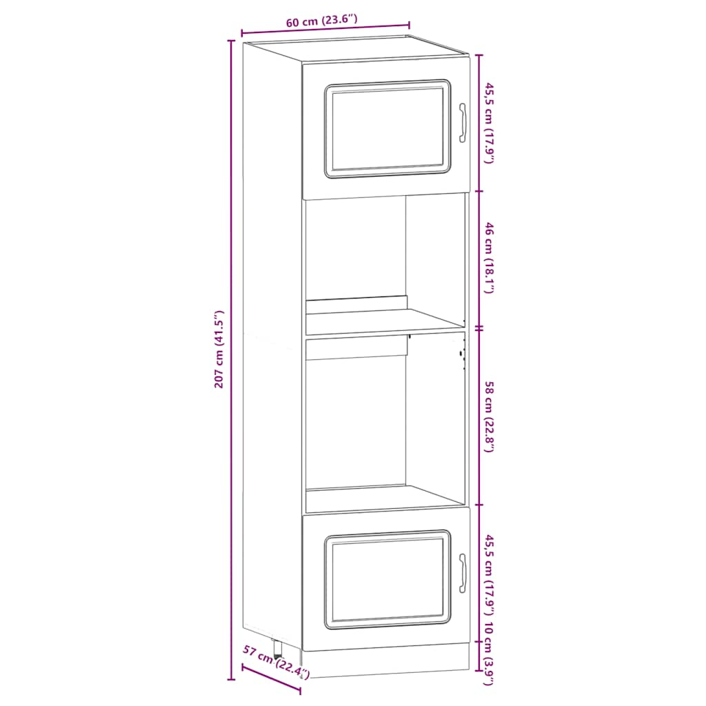 7 Piece Kitchen Cabinet Set Kalmar Sonoma Oak Engineered Wood