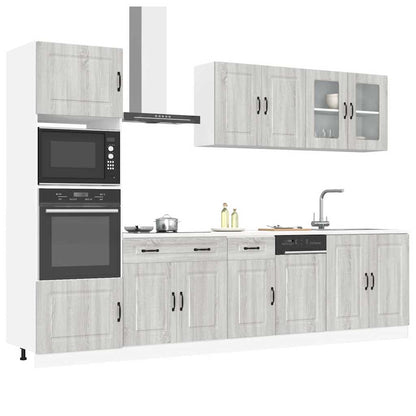 7 Piece Kitchen Cabinet Set Kalmar Grey Sonoma Engineered Wood