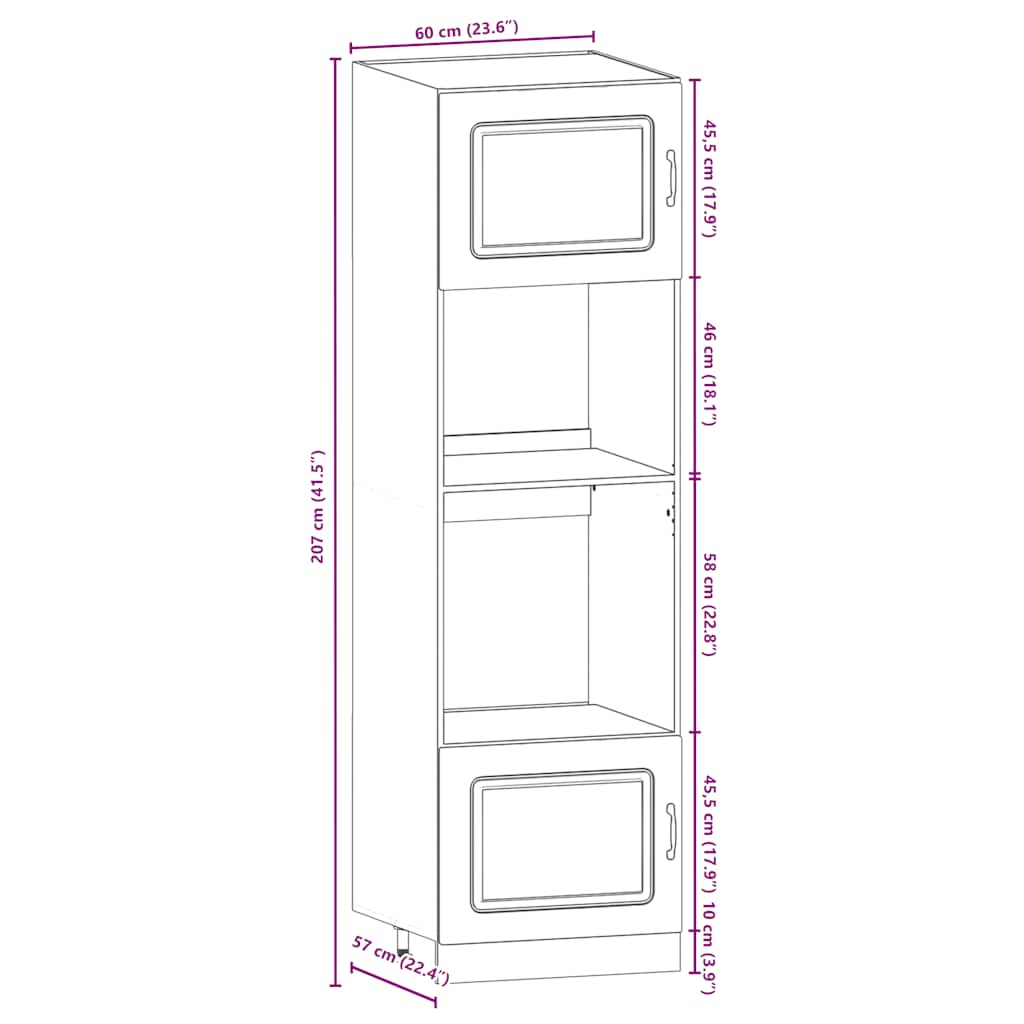 7 Piece Kitchen Cabinet Set Kalmar Brown Oak Engineered Wood