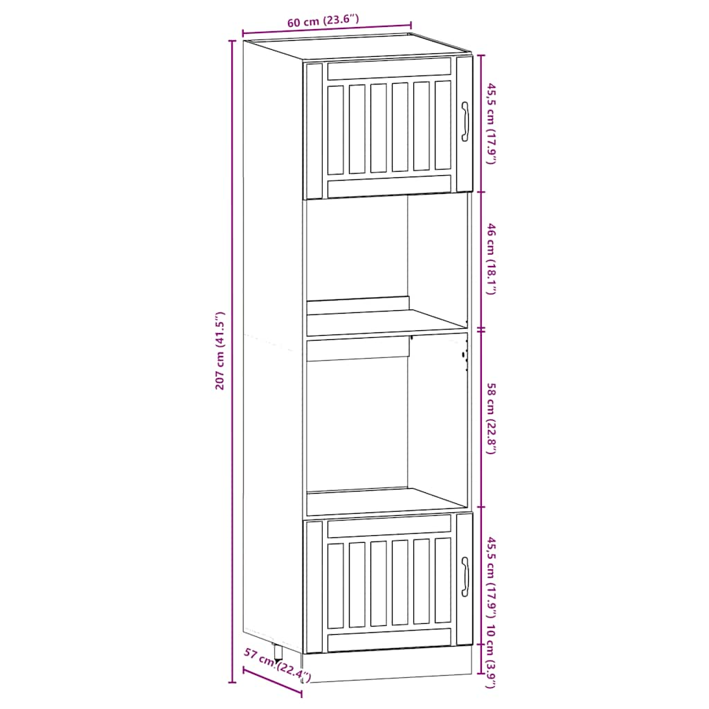 7 Piece Kitchen Cabinet Set Kalmar Black Engineered Wood