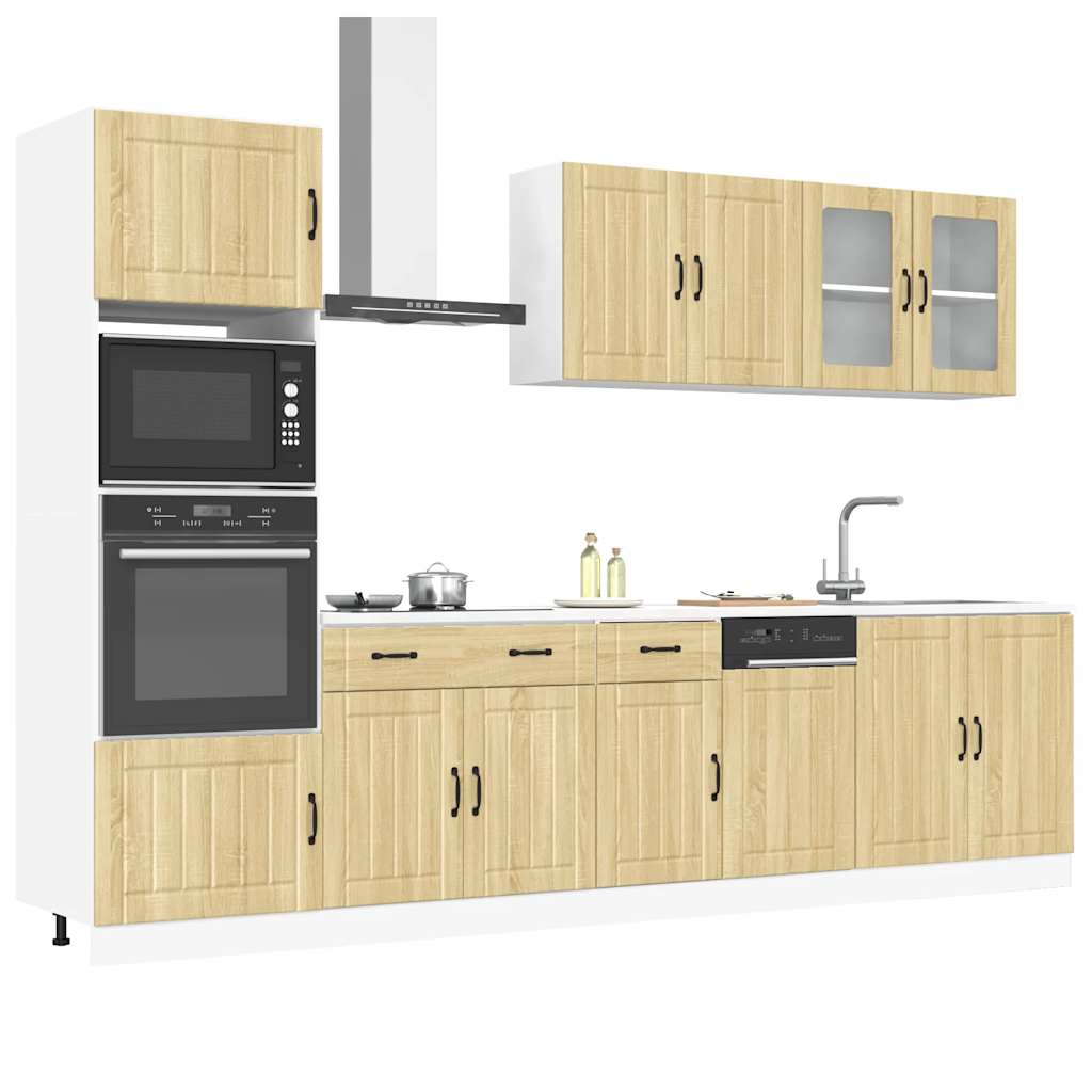 7 Piece Kitchen Cabinet Set Kalmar Sonoma Oak Engineered Wood