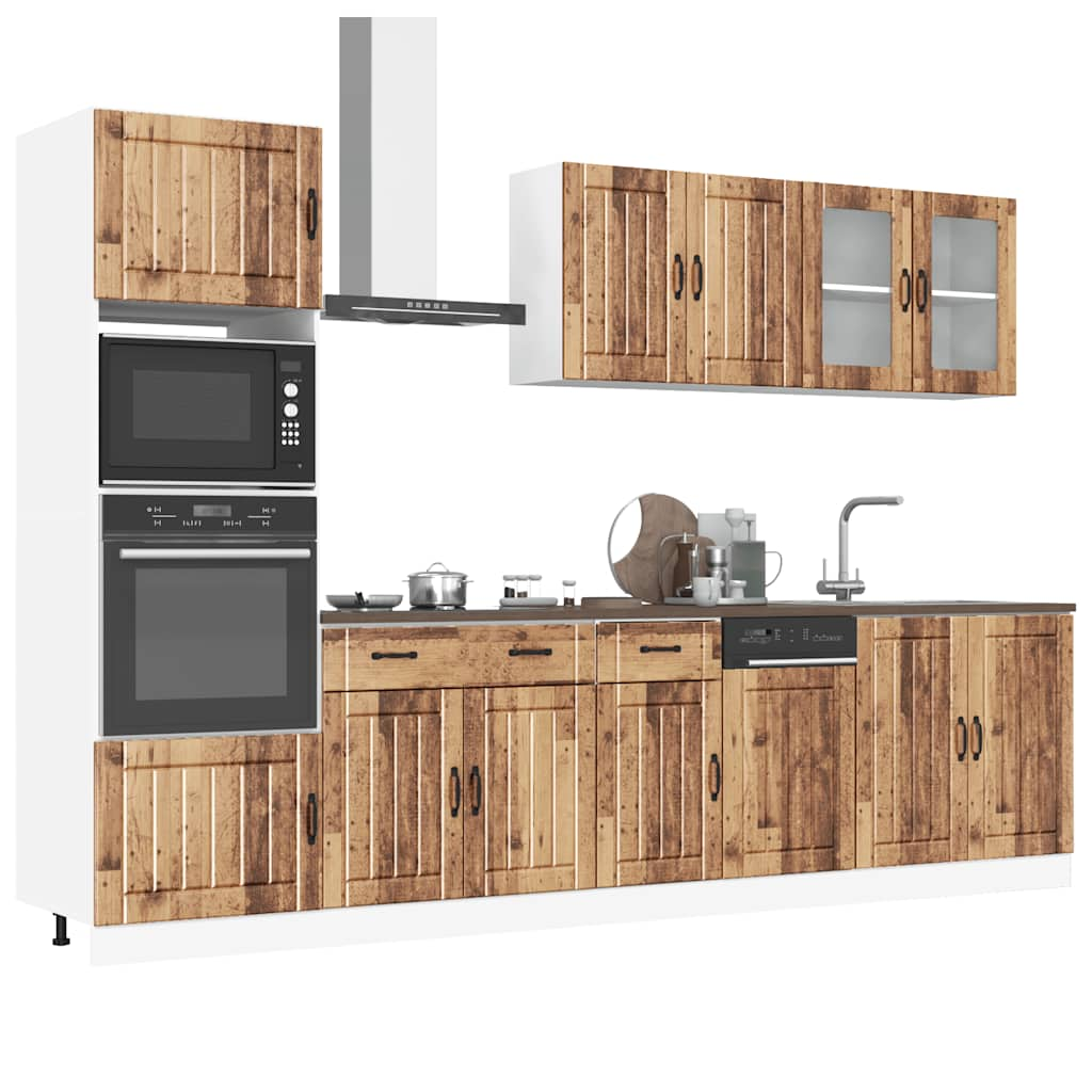 7 Piece Kitchen Cabinet Set Kalmar Old Wood Engineered Wood