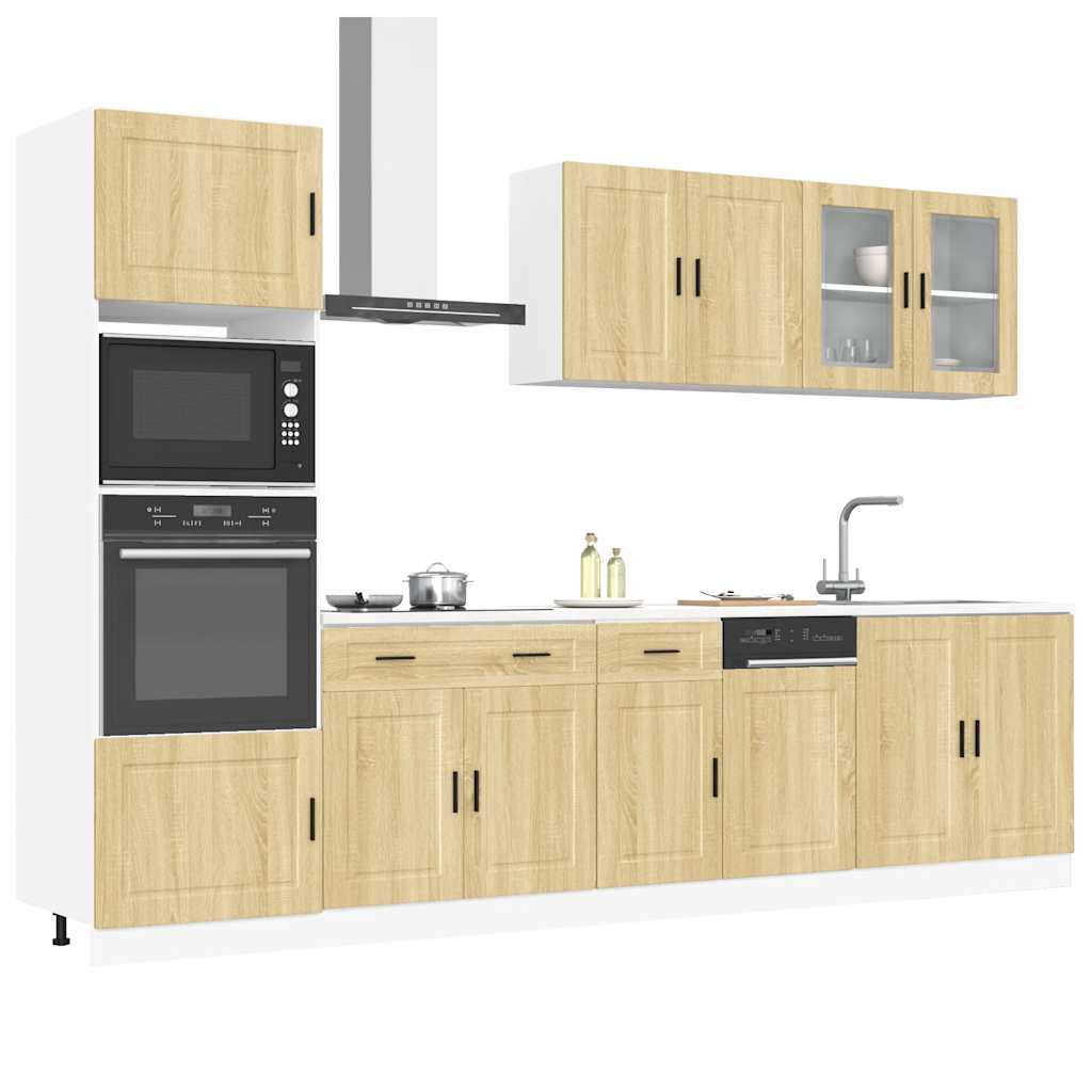 7 Piece Kitchen Cabinet Set Kalmar Sonoma Oak Engineered Wood