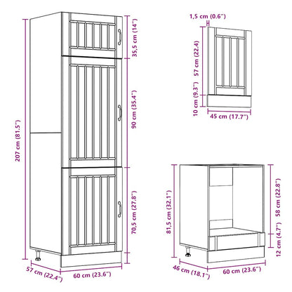 7 Piece Kitchen Cabinet Set Kalmar White Engineered Wood