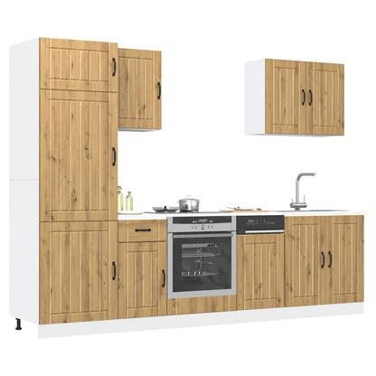 7 Piece Kitchen Cabinet Set Kalmar Artisan Oak Engineered Wood