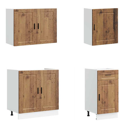 7 Piece Kitchen Cabinet Set Kalmar Old Wood Engineered Wood