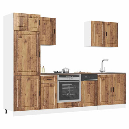 7 Piece Kitchen Cabinet Set Kalmar Old Wood Engineered Wood