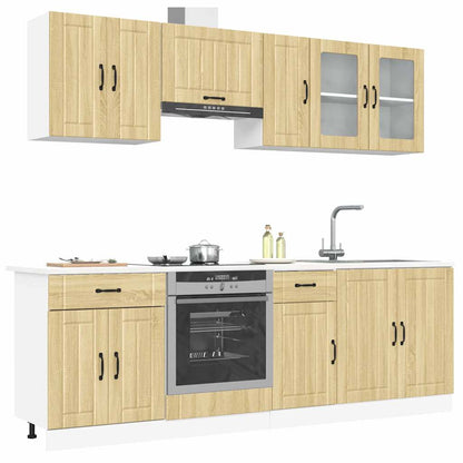 8 Piece Kitchen Cabinet Set Kalmar Sonoma Oak Engineered Wood