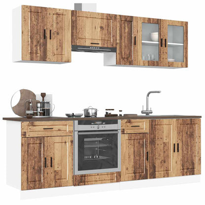 8 Piece Kitchen Cabinet Set Kalmar Old Wood Engineered Wood