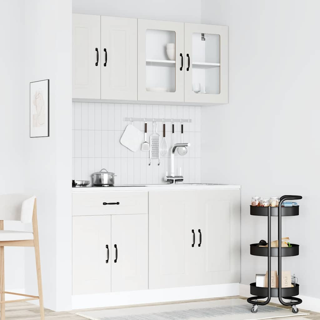 4 Piece Kitchen Cabinet Set Kalmar White Engineered Wood