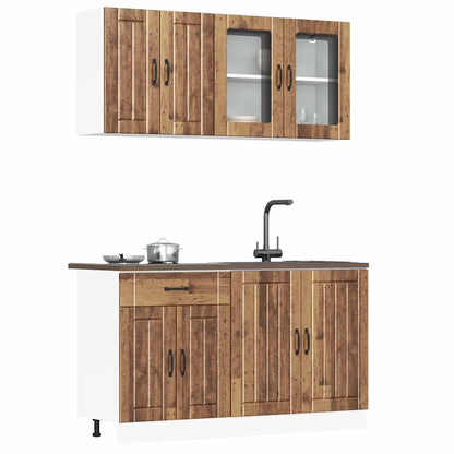 4 Piece Kitchen Cabinet Set Kalmar Old Wood Engineered Wood