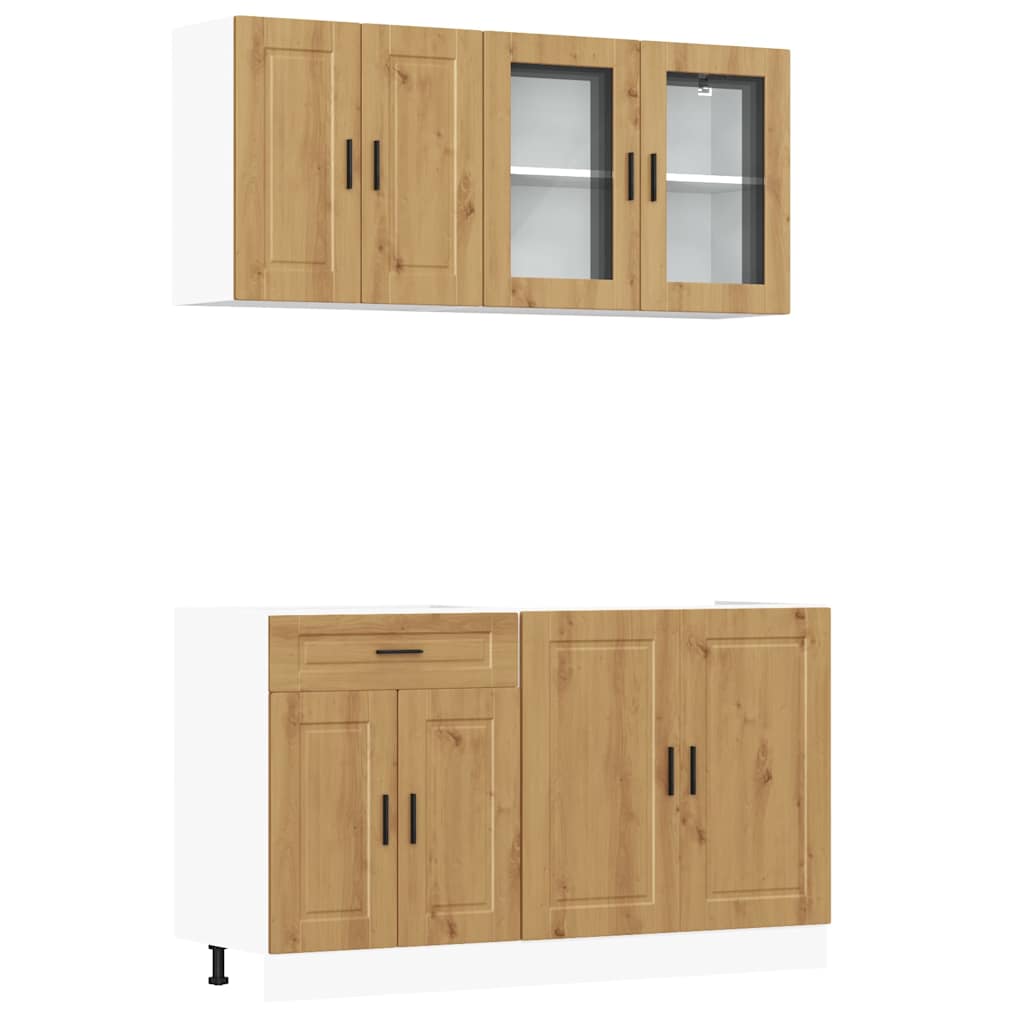 4 Piece Kitchen Cabinet Set Kalmar Artisan Oak Engineered Wood