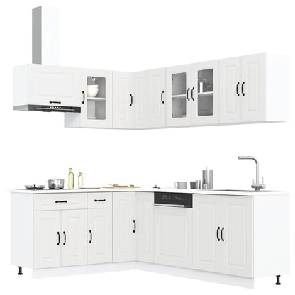 11 Piece Kitchen Cabinet Set Kalmar White Engineered Wood