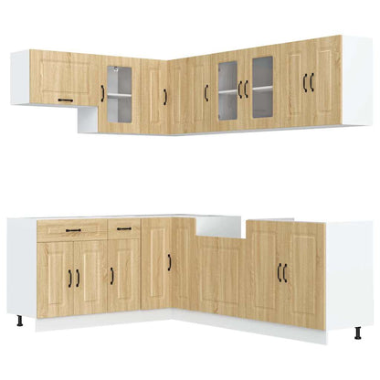 11 Piece Kitchen Cabinet Set Kalmar Sonoma Oak Engineered Wood