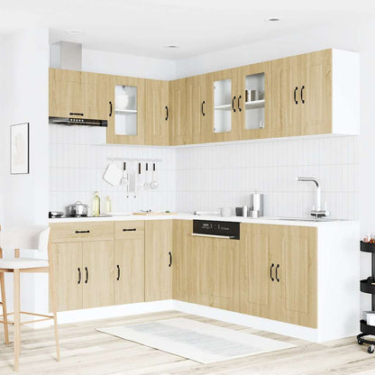 11 Piece Kitchen Cabinet Set Kalmar Sonoma Oak Engineered Wood