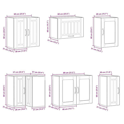 11 Piece Kitchen Cabinet Set Lucca Sonoma Oak Engineered Wood